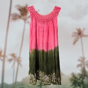 SHORELINE Tie dye sleeveless dress beach cover-up resortwear